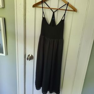 GAP t-back spaghetti strap satin skirt midi dress